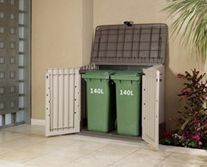 Mülltonnenboxen für zwei Tonnen Mülltonnenbox 2 Tonnen