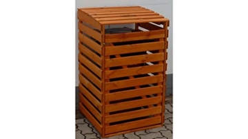 PROMADINO Mülltonnenbox, für 1x120 l aus Holz braun
